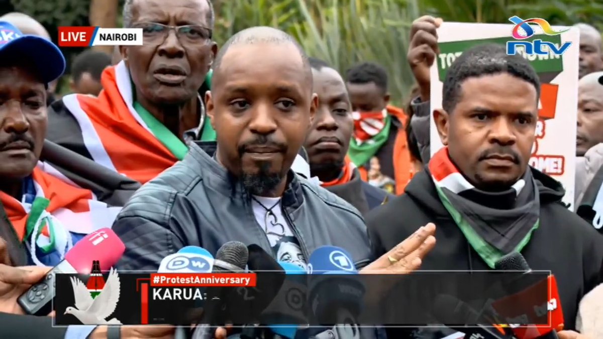 Boniface Mwangi: We are marching to parliament in peace… we demand justice accountability and protection today. #ProtestAnniversary
