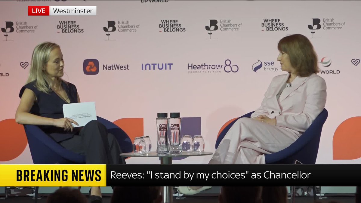 'What would your advice be to anyone in the future taking on the role as Chancellor?' - Sophy Ridge '[Stutters]... advice would be that you've got a brilliant set of officials at the Treasury who will back you if you are clear about what you do' - Rachel Reeves