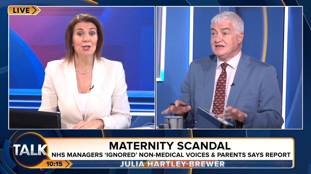 🚨"The one thing the NHS is really bad at is keeping people alive." Julia Hartley-Brewer's scathing review of the NHS after a damning report into Britain’s worst maternity scandal exposed deadly failings. Julia Hartley-Brewer
