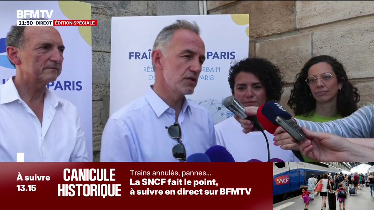 "Ces canicules ne doivent plus être gérées en gestion de crise mais comme des phénomènes récurrents", affirme le maire PS de Paris Emmanuel Grégoire