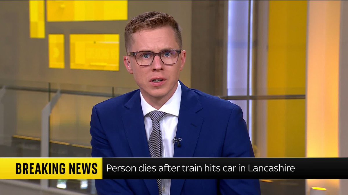 BREAKING: One person has died and another has life-threatening injuries after reports that a car was struck by a train at a level crossing in Lancashire. British Transport Police said inquiries are ongoing to establish the full circumstances.