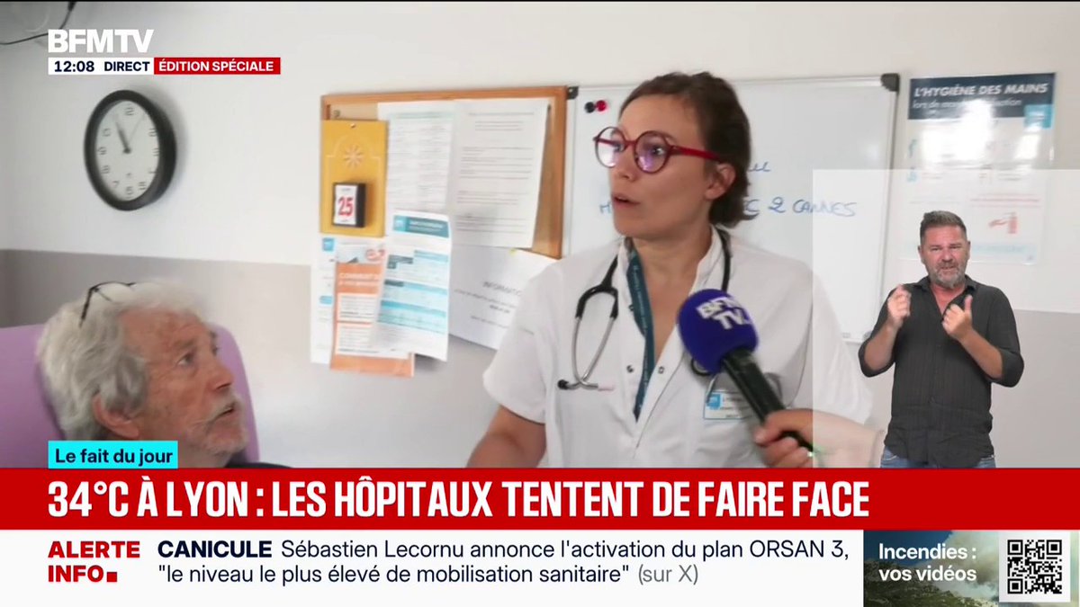 Canicule: l'hôpital de Lyon réfrigère ses locaux