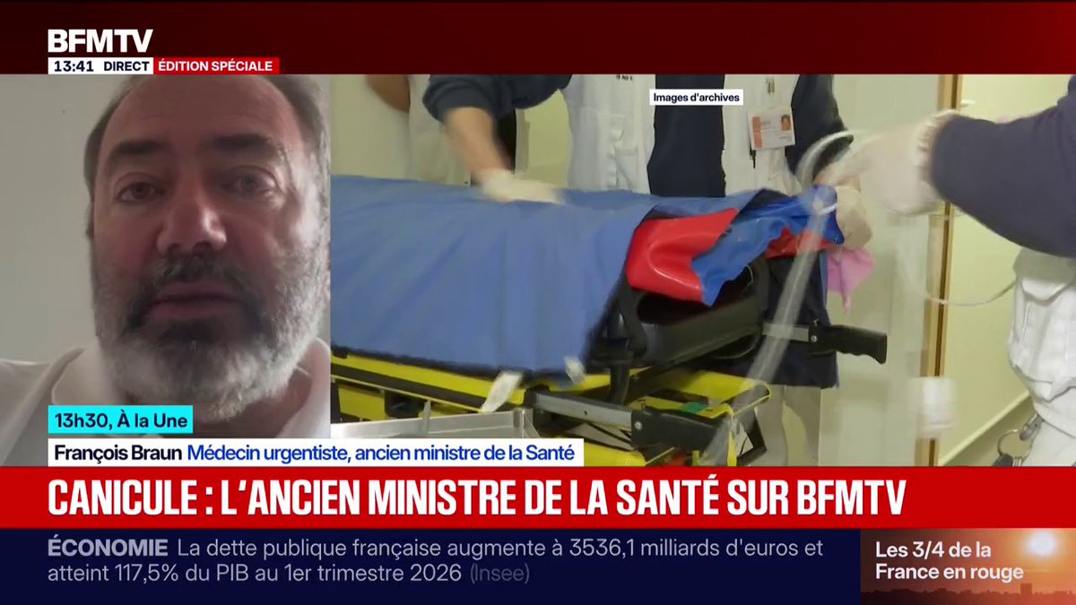 Canicule: "Aller faire du sport en plein soleil en ce moment, c'est complètement absurde", affirme François Braun, médecin urgentiste et ancien ministre de la Santé