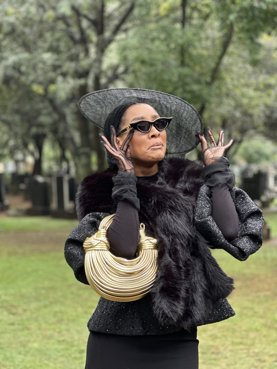 Even at a farewell, the drip code was understood. 🖤😮💨 Here's a look at what Tlhogi and Mdala's friends and family wore as they gathered to say their final goodbye. Who understood the assignment? 👀👇🏽 #etvScandal #EndOfScandal