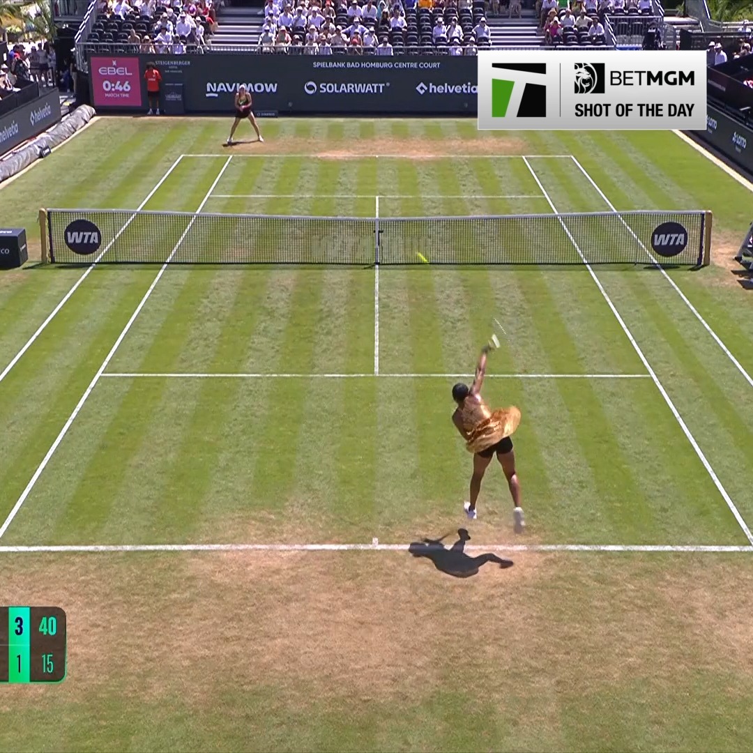 We saw some BIG hitting from Naomi Osaka today 😮‍💨 This is our BetMGM 🦁 Shot of the Day ⭐ #BHO26