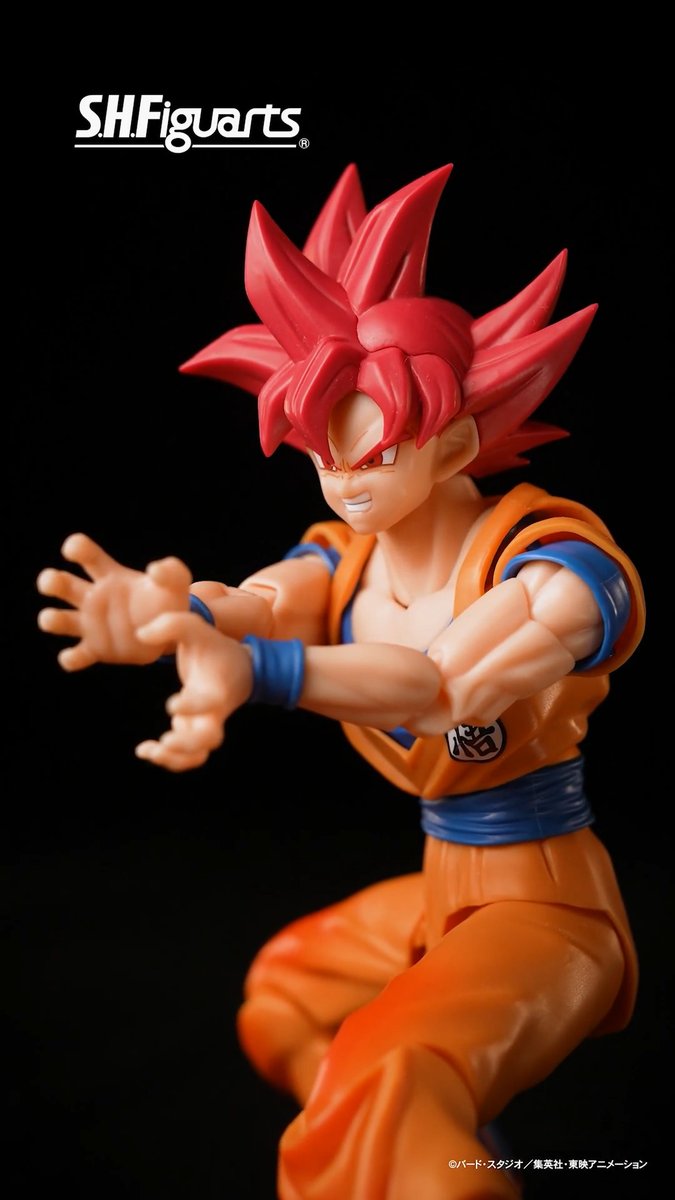 一般店頭にて2026年6月27日(土)発売 「S.H.Figuarts 超サイヤ人ゴッド孫悟空〈神の気を纏いし姿〉」のパッケージ開封動画を公開! 『#ドラゴンボール超』で新たな力を得た悟空が、最新造形・最新可動で様々な表情を見せます!! #t_shf #dragonball