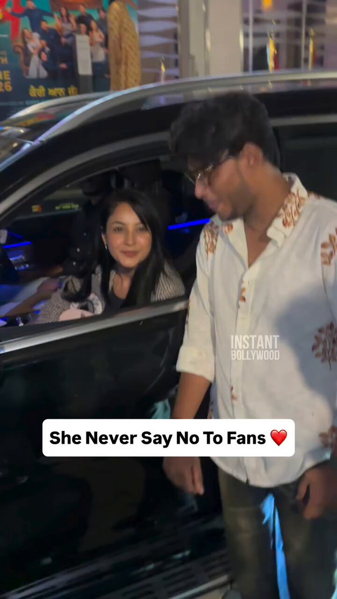 A fair-skinned man offered his hand, and Shehnaaz Gill shook it. Then a darker-skinned man offered his hand, but Shehnaaz declined, saying, "What is this?" Guys Racism is a real problem in the industry 👀