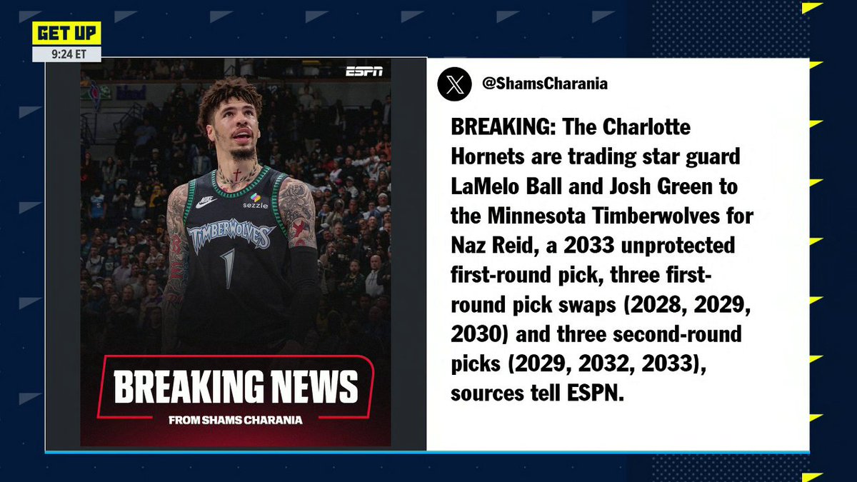 BREAKING: LaMelo Ball is heading to Minnesota 🚨 Brian Windhorst gives his quick reaction to the trade 👀