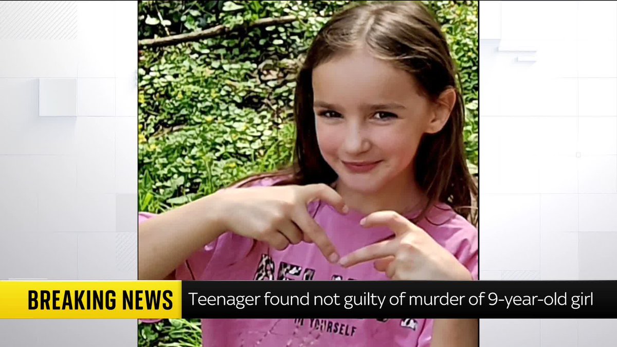 BREAKING: A teenage boy, 16, has been found not guilty by a jury at Bristol Crown Court of the murder and manslaughter of nine-year-old Aria Thorpe who died after being stabbed. 📺 Sky 501, Virgin 602, Freeview 233, and YouTube