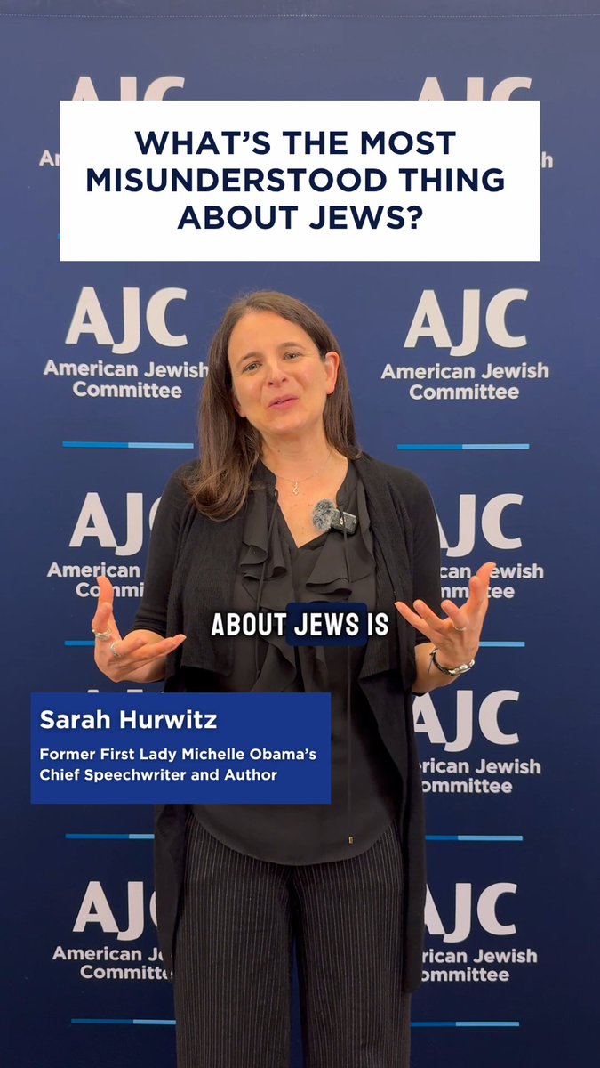 Sarah Hurwitz, former Chief Speechwriter for First Lady Michelle Obama, speaks about the most misunderstood thing about Jewish identity and why getting it right matters more than ever. "Jews are not just a religion, nor are Jews a race or an ethnicity. We are incredibly diverse. We're something that predates the categories of the modern world, predates race, ethnicity, religion. We're a people, we're a tribe, we're a nation, we're a civilization, and most of all, we're a family." Understanding who the Jewish people are helps negate misinformation and disinformation that feeds the hate directed at Jews around the world.