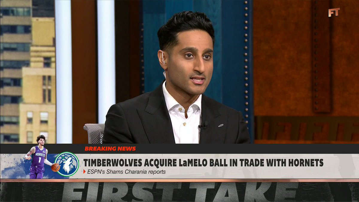 "Can we go get LaMelo Ball, or can we go get Jaylen Brown?" —Shams Charania on why the Timberwolves traded for LaMelo Ball 🏀