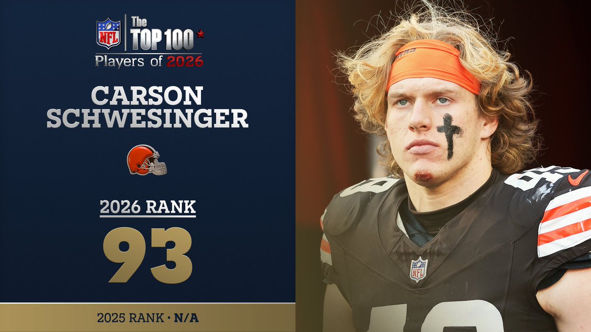 No. 93 on the NFL Top 100 Players of 2026… Cleveland Browns LB Carson Schwesinger! NFL Films