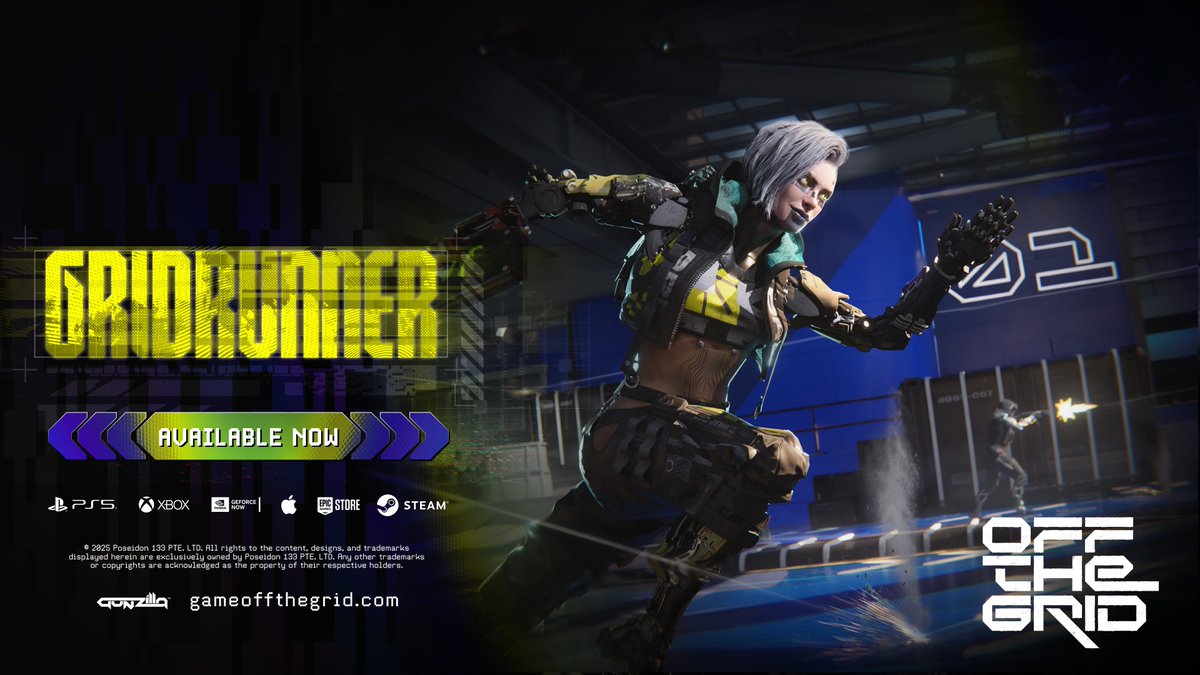 Turns out the rumors were slow. The Runner's already here! Grid Runner Content Pack is LIVE on Teardrop 🦾 In, gone, and wearing your kit before you finished reloading. Drop in. Try to keep up! 🔗