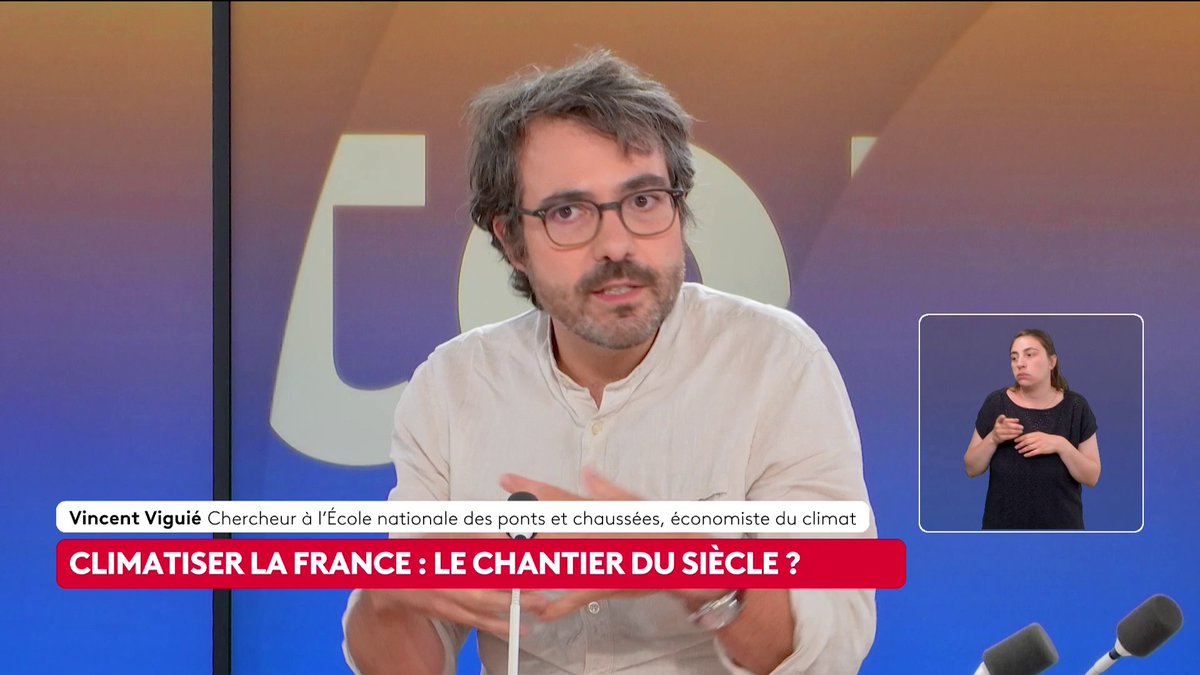 🔴 🗣️ Canicule : "S'appuyer sur la climatisation pour assurer la santé des gens dans les hôpitaux et dans les maisons de retraite, c'est très risqué si jamais on ne fait rien d'autre à côté", explique l'économiste du climat Vincent Viguié. #CestTouteLaQuestion #Canal16