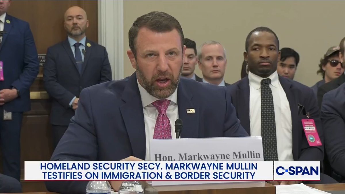 .Secretary Markwayne Mullin becomes emotional discussing child trafficking, blaming the Biden administration for what he called a lack of prevention efforts: "This was preventable...There's evil in the world. And we fed it. The Biden administration fed it for four years."