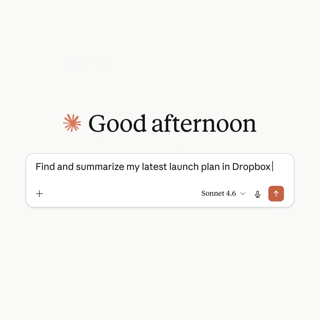 Dropbox 🤝 Claude Use Claude with Dropbox to find, preview, and share documents with teammates, then save AI-generated content back to Dropbox.