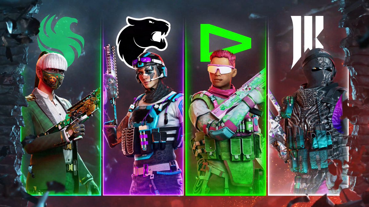 Wave 1 of new Pro Team Skins has landed 🤩 Falcons Esports • FURIA LOUD 🇧🇷 • Shopify Rebellion