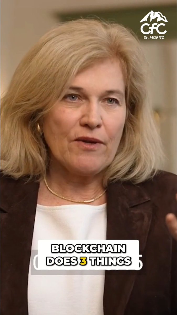 Blockchain does three things that tradfi needs. Jenny Johnson, Franklin Templeton CEO shared her view at CfC St. Moritz.