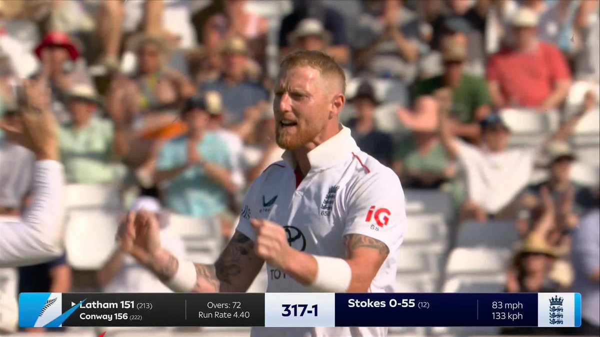 Listen to the roar! 🔊 Ben Stokes FINALLY gets England's breakthrough! 💥