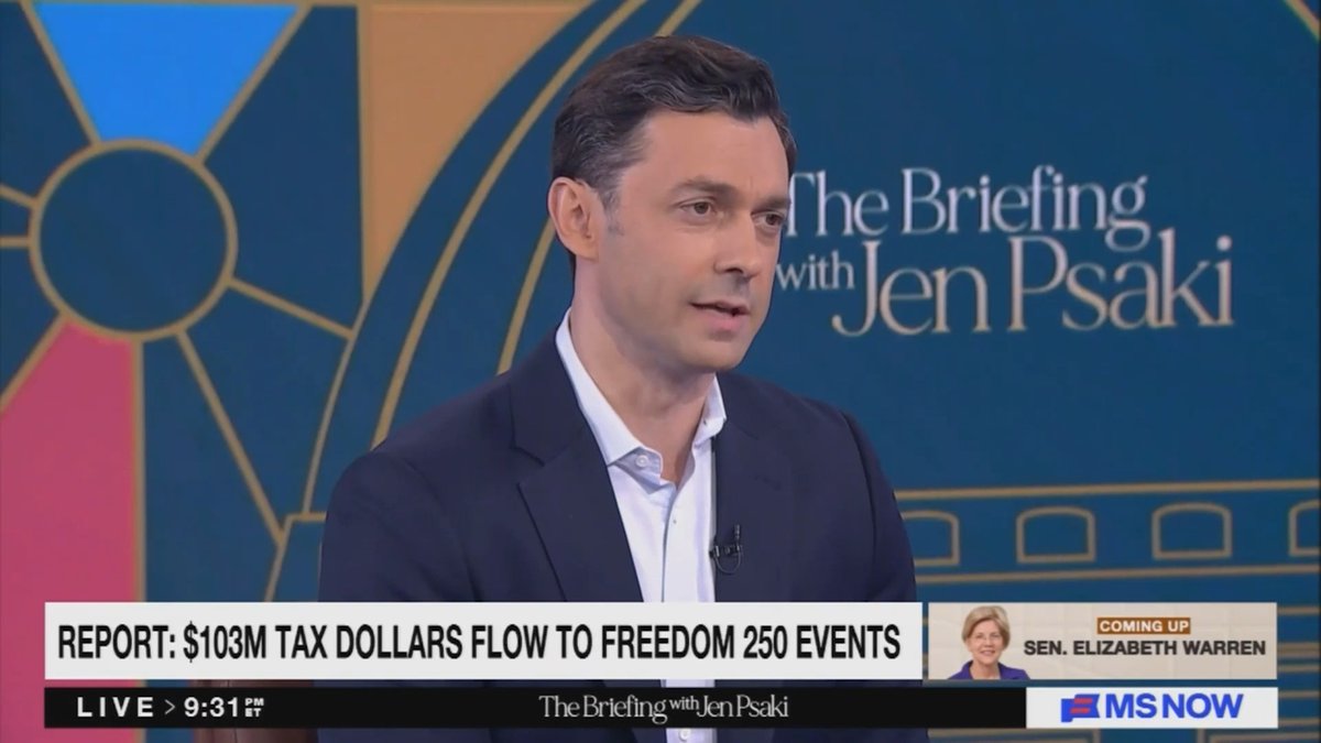 Ossoff: It's a call to action for patriotic Americans to recognize that at the 250th anniversary of our country's founding in rejection of kingdom and monarchy, we have these events being hijacked by the narcissism of the President who styles himself most like a king. And it wouldn't be a Trump event without no-bid contracts and the sale of access. Corruption is par for the course at this point.