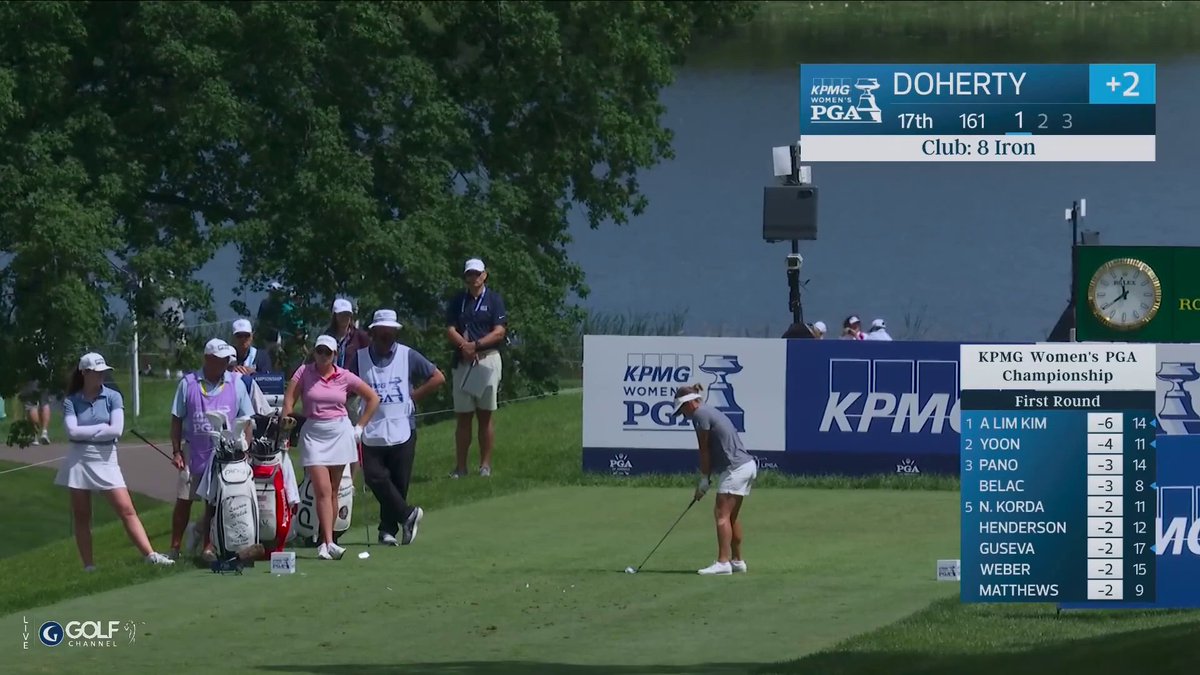 HAZELTINE HOLE-IN-ONE! 💥 Amanda Doherty cashes in with a perfect 8-iron on 17 at the KPMG Women's PGA Championship