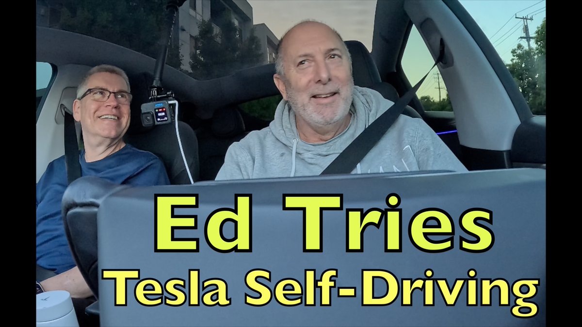 I continue to put butts in seats, this time my friend Ed’s first FSD ride: Grok sets the destination and we review basics.