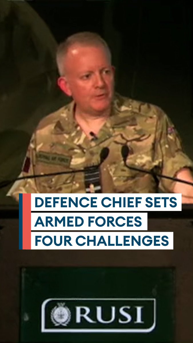 "We should keep asking ourselves if commitment to our structures and history is holding us back"🗣️ Addressing the RUSI Land Warfare Conference, Air Chief Marshal Sir Rich Knighton highlighted the main challenges faced by the British military into todays changing world🌎