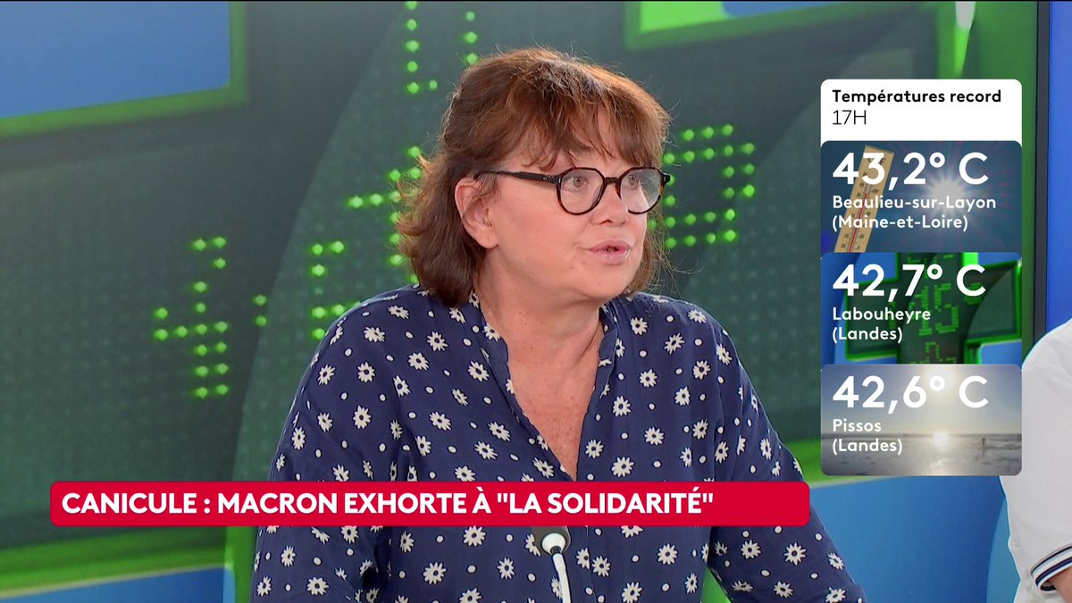 🔴 🗣️ "Il insiste sur le caractère exceptionnel de la canicule alors que tout le monde [dit] que ça ne sera plus exceptionnel" : notre éditorialiste Nathalie Saint-Cricq réagit aux propos d'E.Macron qui parle de "pic qui n'a pas d'équivalent". #ToutEstPolitique #Canal16