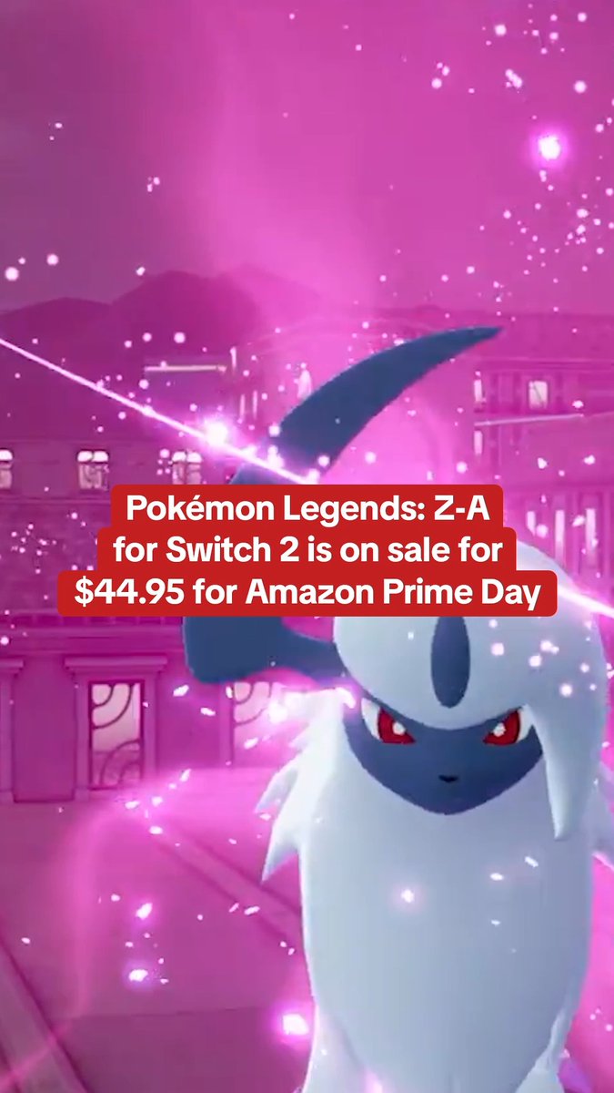 Pokémon Legends: Z-A is the best video game deal of Prime Day, they knocked the price of the Switch 2 edition down $25 from $69.99 to $44.99. It's on a Lightning Deal but has been since yesterday. #ad