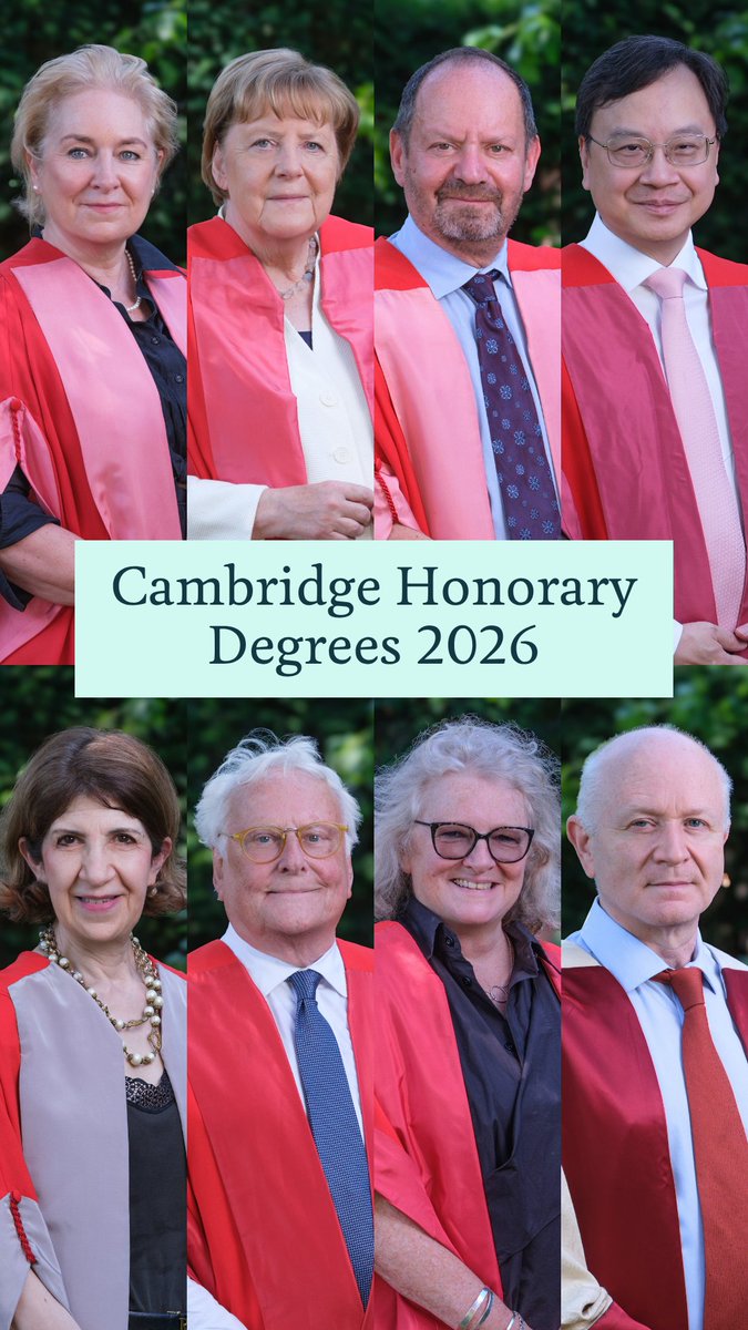 Congratulations to this year’s honorary graduates of the University of Cambridge 🎓 Eight distinguished individuals received honorary degrees at a ceremony held in Queens' College, in recognition of their outstanding contributions across law, politics, medicine, science, the arts and music. Watch the full ceremony here 👉