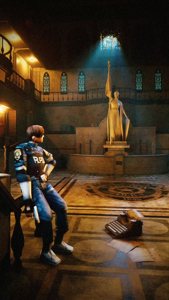 The moment when you just stopped and listened. No rush, no shooting, just pause for a while. Animation done by our friend Iskndream Resident Evil 2 (1999) #nostalgia #residentevil #retrogaming #gamingmemories