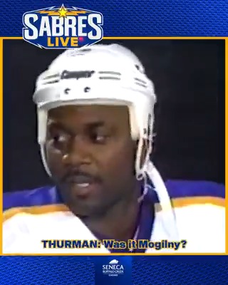 "Oh my god, who pulled that picture?!" The great @ThurmanThomas reacts to seeing himself in full Buffalo Sabres gear from 30+ years ago 😂 Watch Thurman's full chat from today's Sabres Live ➡️