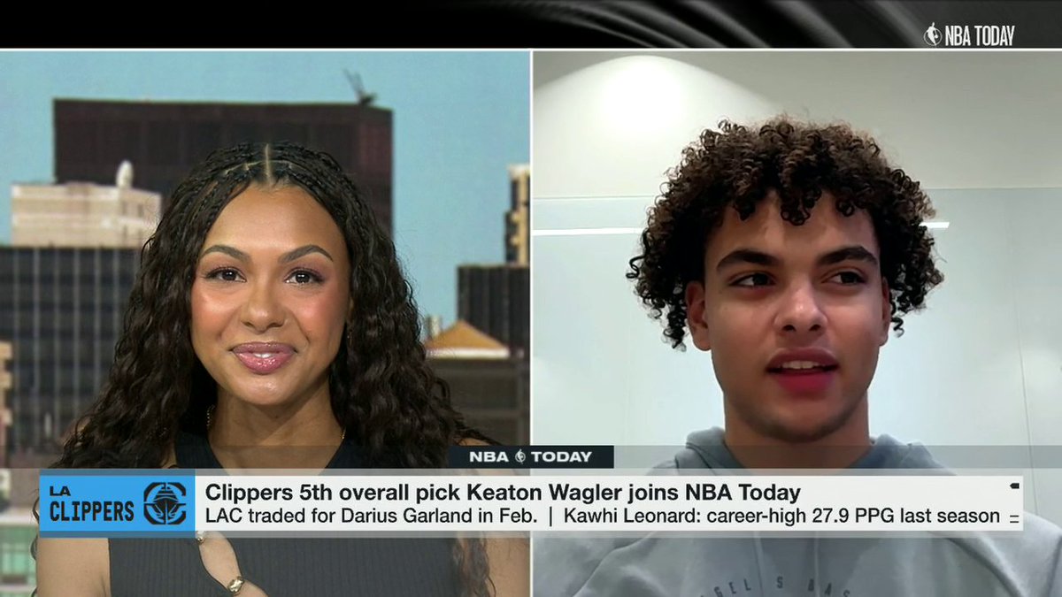 "Having my family around me ... was the best thing for me. Being surrounded by them was super special because I'm pretty much doing this all for them." Clippers fifth overall pick Keaton Wagler joins NBA Today to talk about draft night ❤️