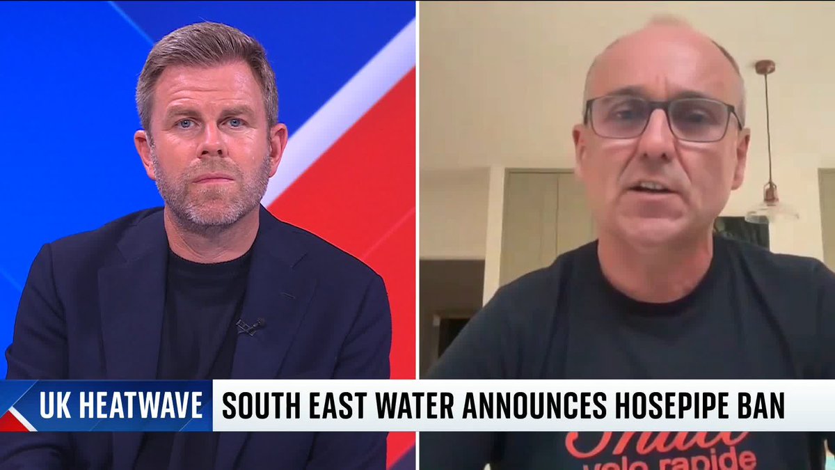 "We can't rely on this water company." Jonathan Hawker, chairman of Dry Wells Action, tells Matt Barbet that South East Water needs to 'sort out its act' after a temporary hosepipe ban was introduced in Kent. Latest: 📺 Sky 501, Virgin 602 and YouTube
