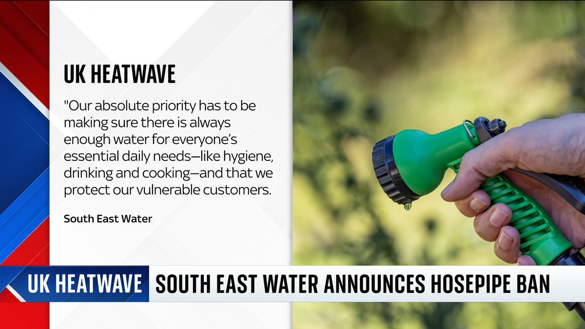 Listen to South East Water's statement on the hosepipe ban ⬇️
