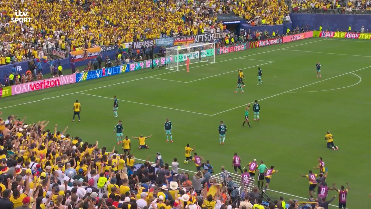 Ecuador beat Germany to qualify for the World Cup knockout rounds - and all but send Scotland home. Reward for having a go and believing in themselves. Hard to begrudge coach Sebastian Beccacece these celebrations.