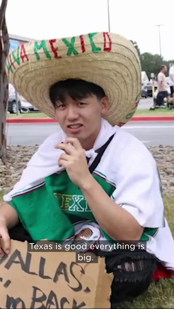 From Tokyo to Dallas, one Japan fan is soaking up the World Cup experience — Texas barbecue, familiar summer heat and all. 🇯🇵⚽️ After trying Terry Black’s Barbecue and comparing Dallas weather to his hometown of Tokyo, he’s ready to cheer on Japan as they face Sweden tonight. 📹️: Juan Figueroa / Staff photographer