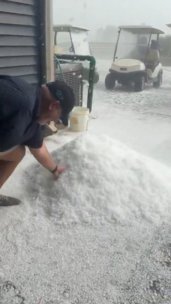 So, who wants to have a 𝚜̶𝚗̶𝚘̶𝚠̶𝚋̶𝚊̶𝚕̶𝚕̶ hailball fight? Taken by Mike Mills in Capac, MI