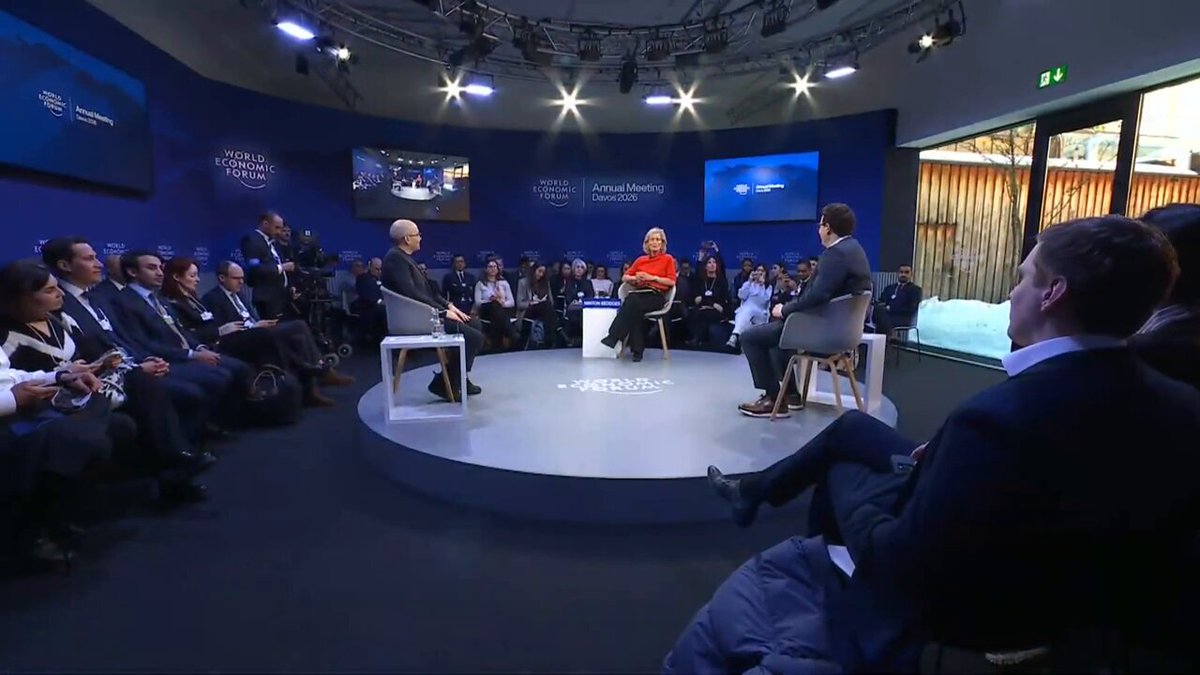 Demis Hassabis, CEO of Google DeepMind: "If I was to talk to a class of undergrads right now, I would be telling them to get really unbelievably proficient with these tools." In a 31-minute Davos panel, the DeepMind CEO gives the one piece of advice he'd hand anyone starting out. Not learn to code. Not get a degree. Get unbelievably good at running these tools. That proficiency is the skill the first solo fortunes are being built on. Watch the panel, then see what that skill looks like in the article below. Save this before it scrolls away.