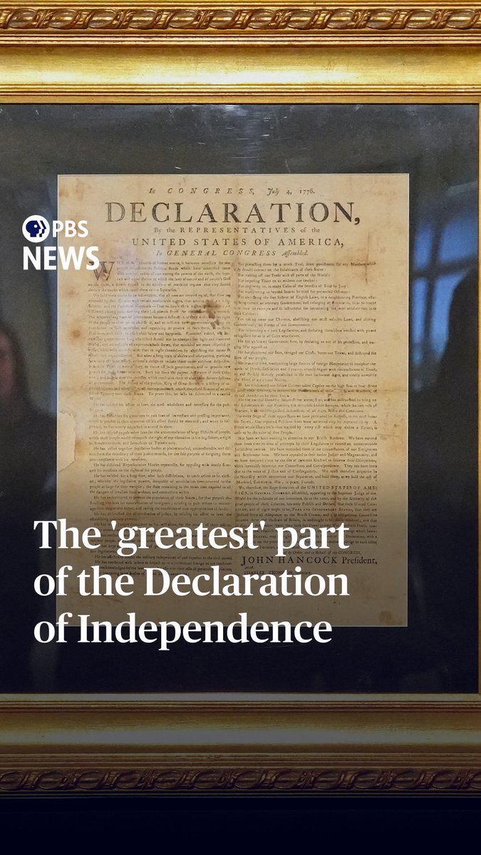 What is the greatest sentence ever written? According to author Walter Isaacson, it's a single sentence in the Declaration of Independence: “We hold these truths to be self-evident, that all men are created equal, that they are endowed by their Creator with certain unalienable Rights, that among these are Life, Liberty and the pursuit of Happiness.” Ahead of America's 250th anniversary, Judy Woodruff spoke with Isaacson about the enduring power of those words and his new book, "The Greatest Sentence Ever Written." Watch part of her conversation with Isaacson, which is part of her recent Crossroads: America at 250 report.