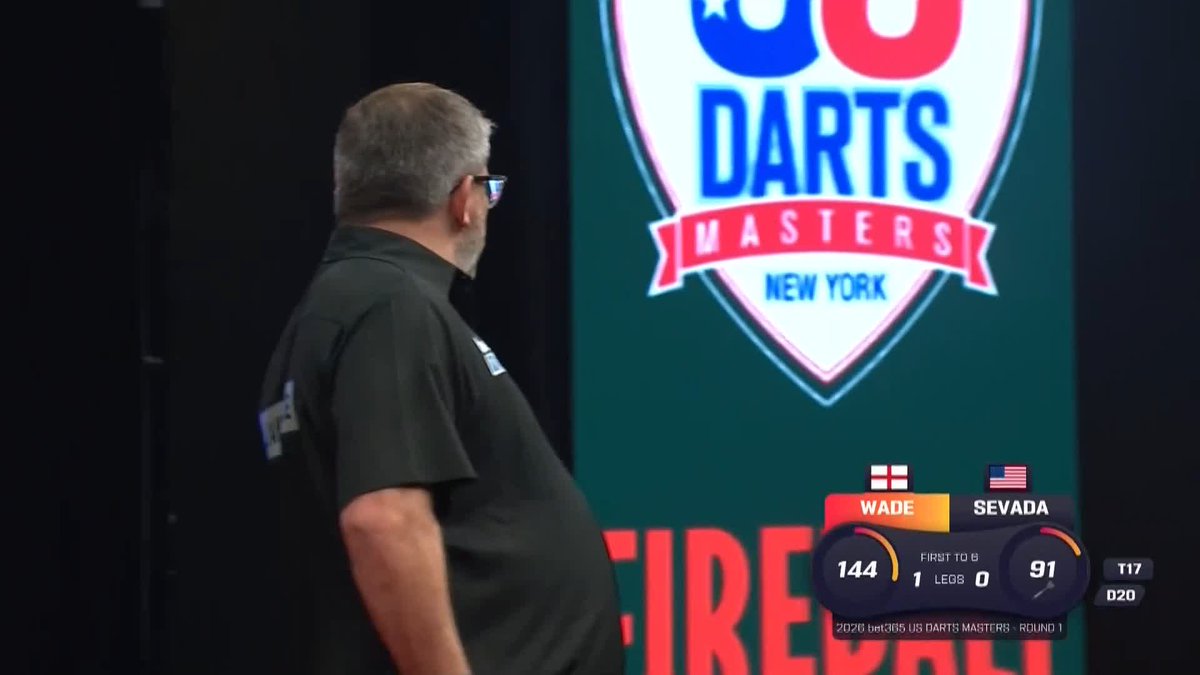 WONDERFUL WADE! That is James Wade at his clinical best! The Machine lives up to his name, producing a superb 144 finish to double his lead against Adam Sevada! 📺 #USDarts2026
