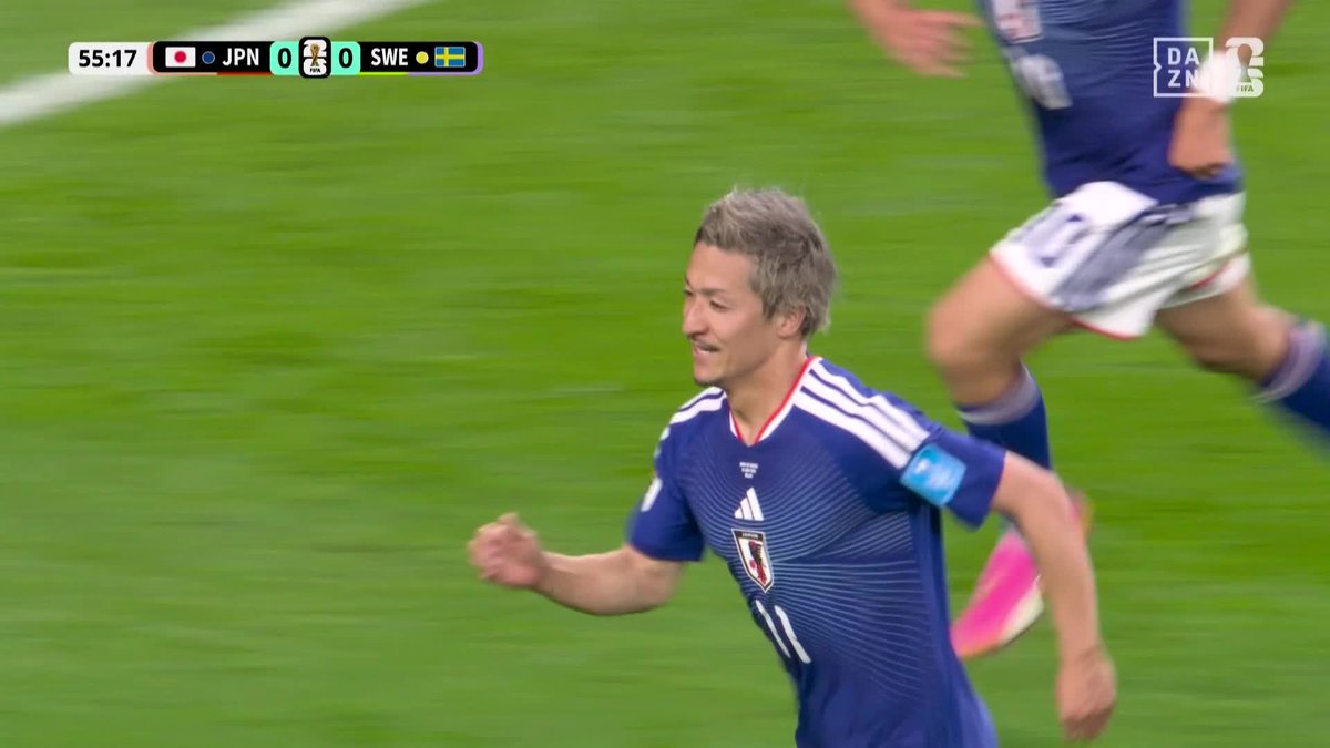 スピードスターが先制弾 前田大然が完璧な抜け出しからゴール 🏆FIFAワールドカップ グループF 🆚日本xスウェーデン DAZN無料 ライブ配信中 コークでブラボー ドリンクチケットが2026名様にその場で当たる🎯 フォロー&この投稿をリポストで今すぐ参加