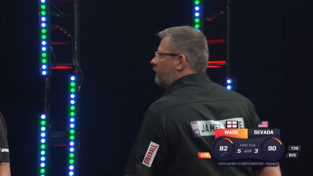 WADE STIFLES SEVADA! James Wade marks his return to the World Series fold with a hard-fought 6-3 victory over Adam Sevada! ๐บ #USDarts2026