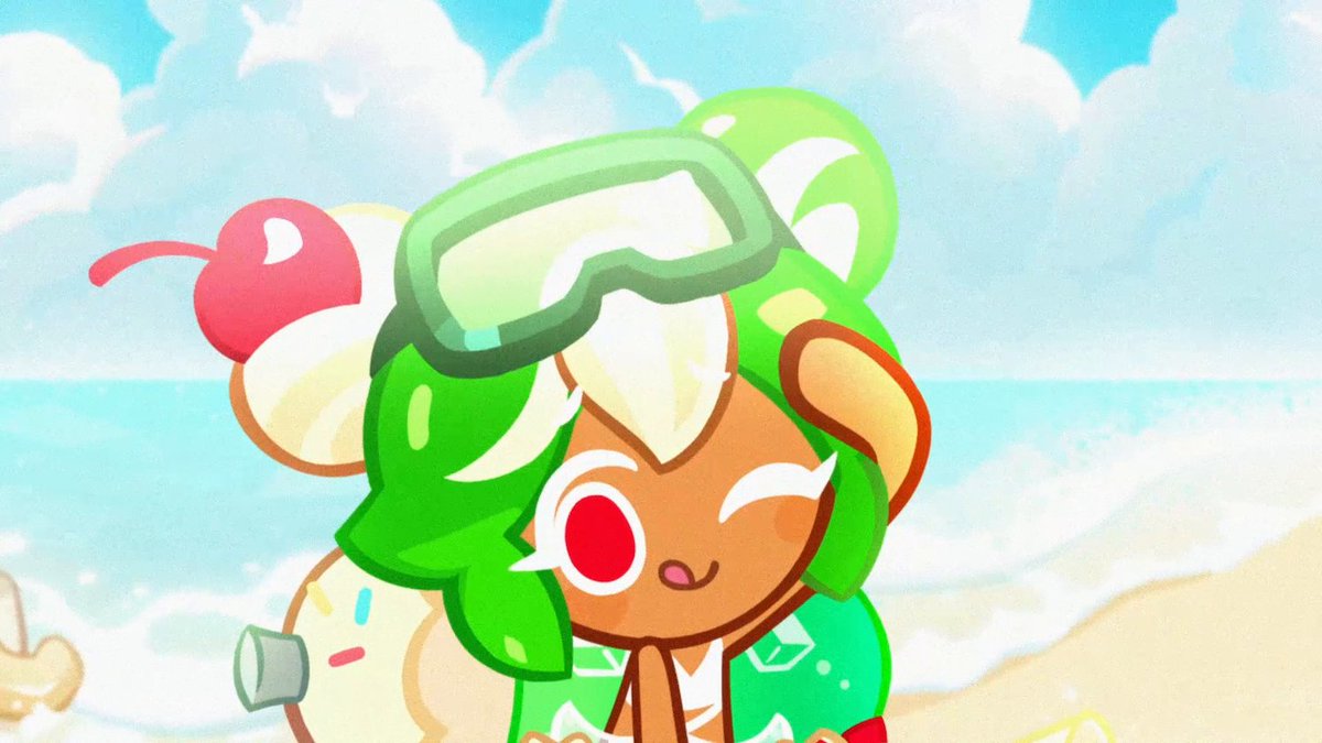 Good morning, everyone! โ๏ธ This is Melon Soda Cookie, up-and-coming influencer sliding in from Platter City to make sure everything's extra cool! ๐ฅ You can see me now in CookieRun: OvenBreak! I'll be waiting with my Soda Cannon locked and loaded. Pew-pew! ๐โโ๏ธ๐จ