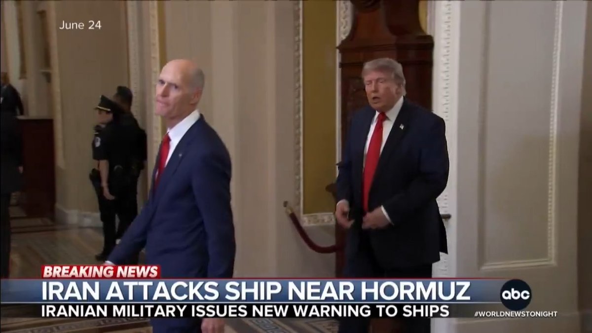 Less than 24 hours after Pres. Trump declared the deal with Iran was going well, U.S. officials tell ABC News that Iran attacked a cargo ship in the Strait of Hormuz. @JonKarl has the latest.