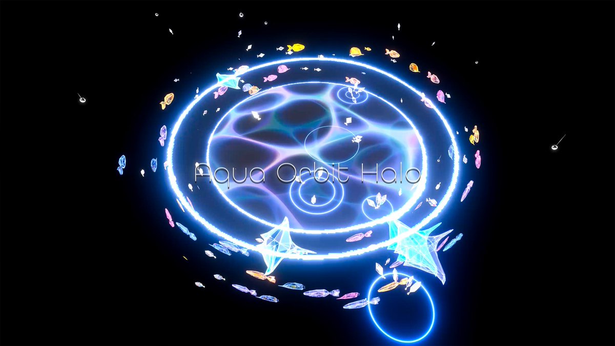 🐠🫧魚が泳ぐ、海のヘイロー🫧🐠 🌊🧊Aqua Orbit Halo🧊🌊 カラバリは6種類!! 🎁抽選で3名様にプレゼント🎁 応募方法👇 RP&いいね / フォロー / BOOTHで💖 ⌛6/29締切 🛒6/30まで発売記念セール実施中 #はるさめ雑貨店
