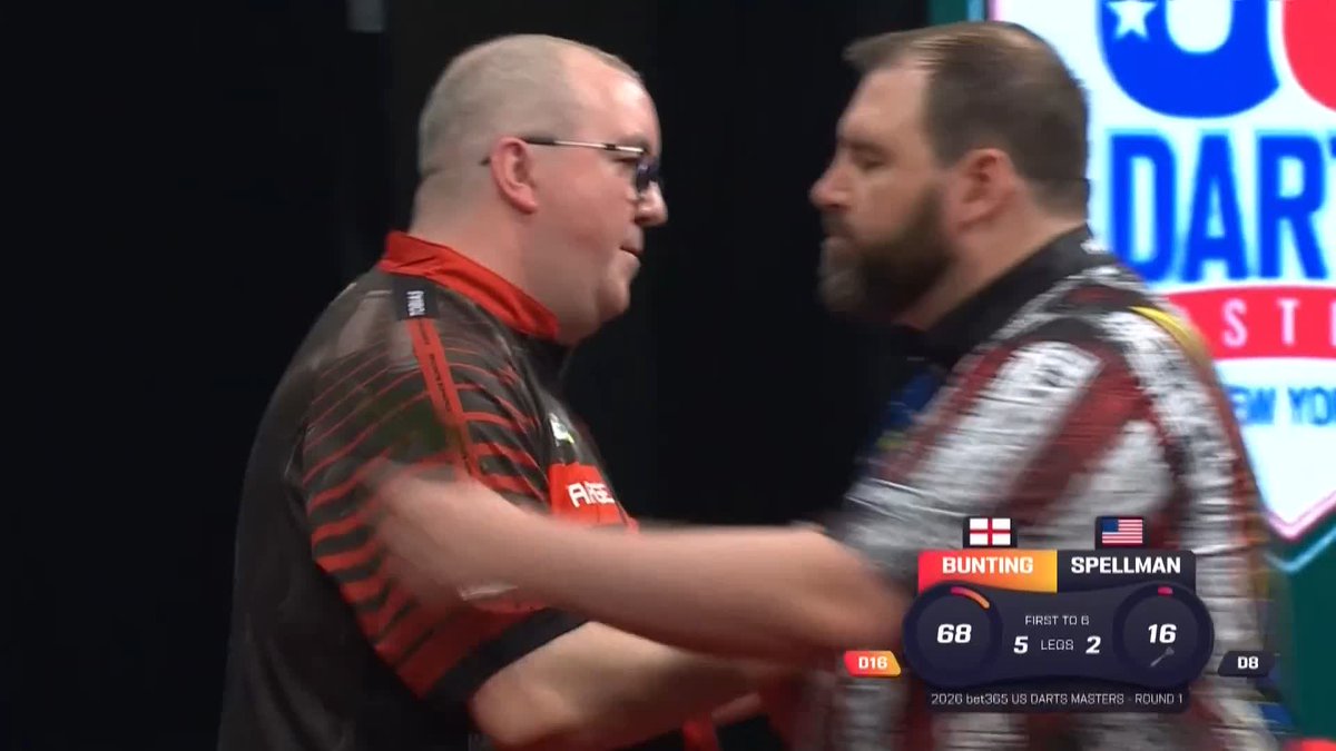 BUNTING SWEEPS SPELLMAN ASIDE! Stephen Bunting completes our quarter-final line-up at Madison Square Garden, dispatching a struggling Alex Spellman 6-2! 📺 #USDarts2026