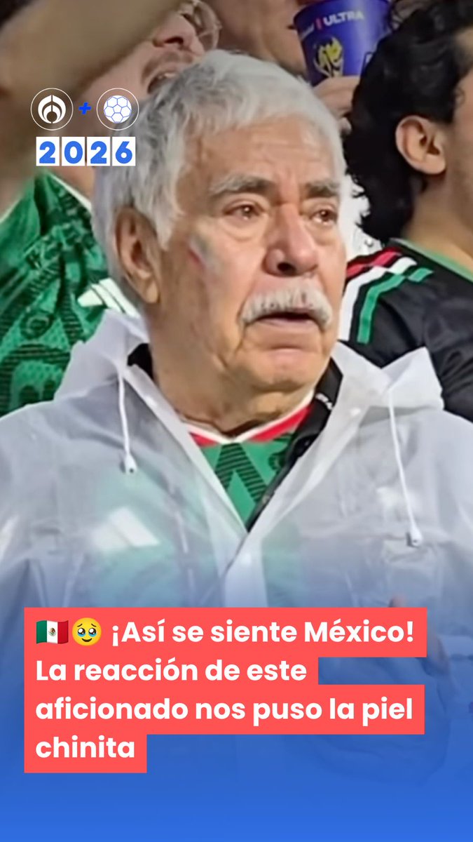 🥹🇲🇽 Hay emociones que no necesitan explicación... solo ver la reacción de este señor para entender lo que significa el Tri para millones de mexicanos. ❤️⚽