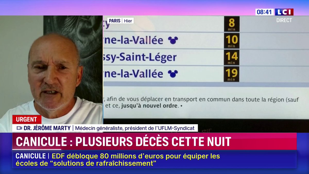 🔴 Canicule : vers un bilan humain dramatique ? ➡️ Jérôme Marty, médecin généraliste, président de l'UFML-Syndicat réagit sur LCI