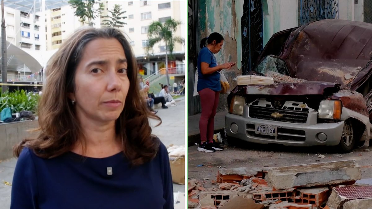 BBCニュース - ヴェネズエラの地震の翌日、がれきの撤去と捜索 広場では物資の寄付